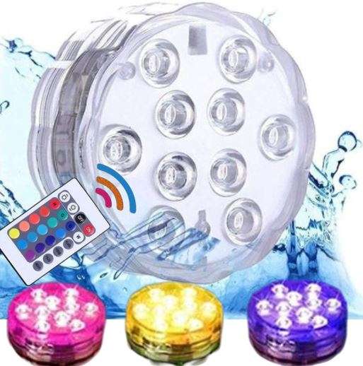 RGB Waterproof Submersible 16 Colour LED Light with Remote Control