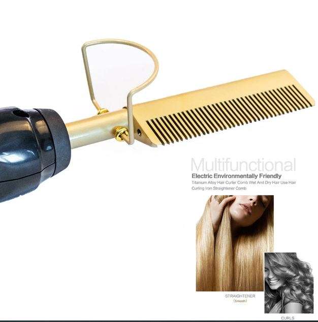 Electric Hot Hair Comb Straightener