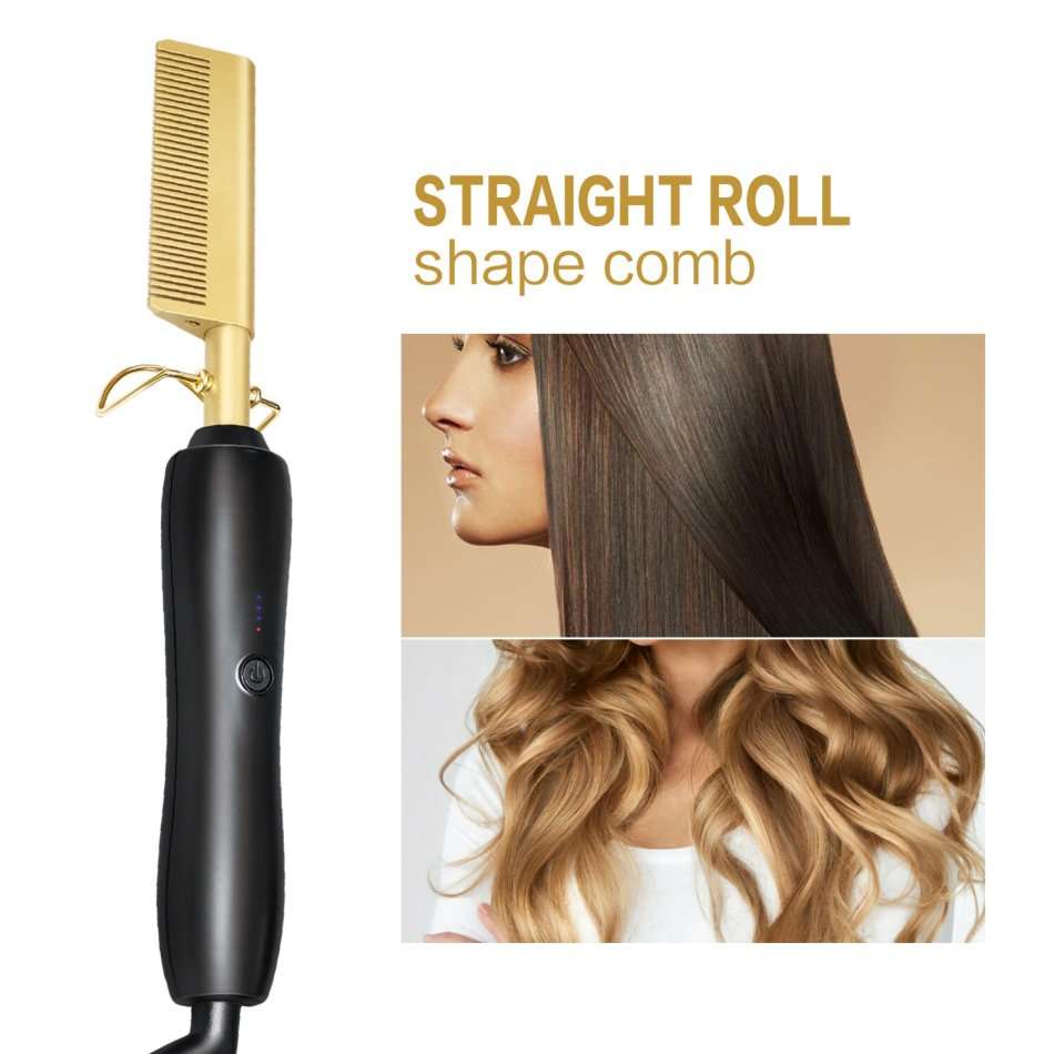 Electric Hot Hair Comb Straightener