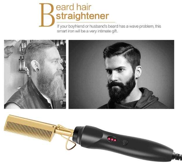 Electric Hot Hair Comb Straightener