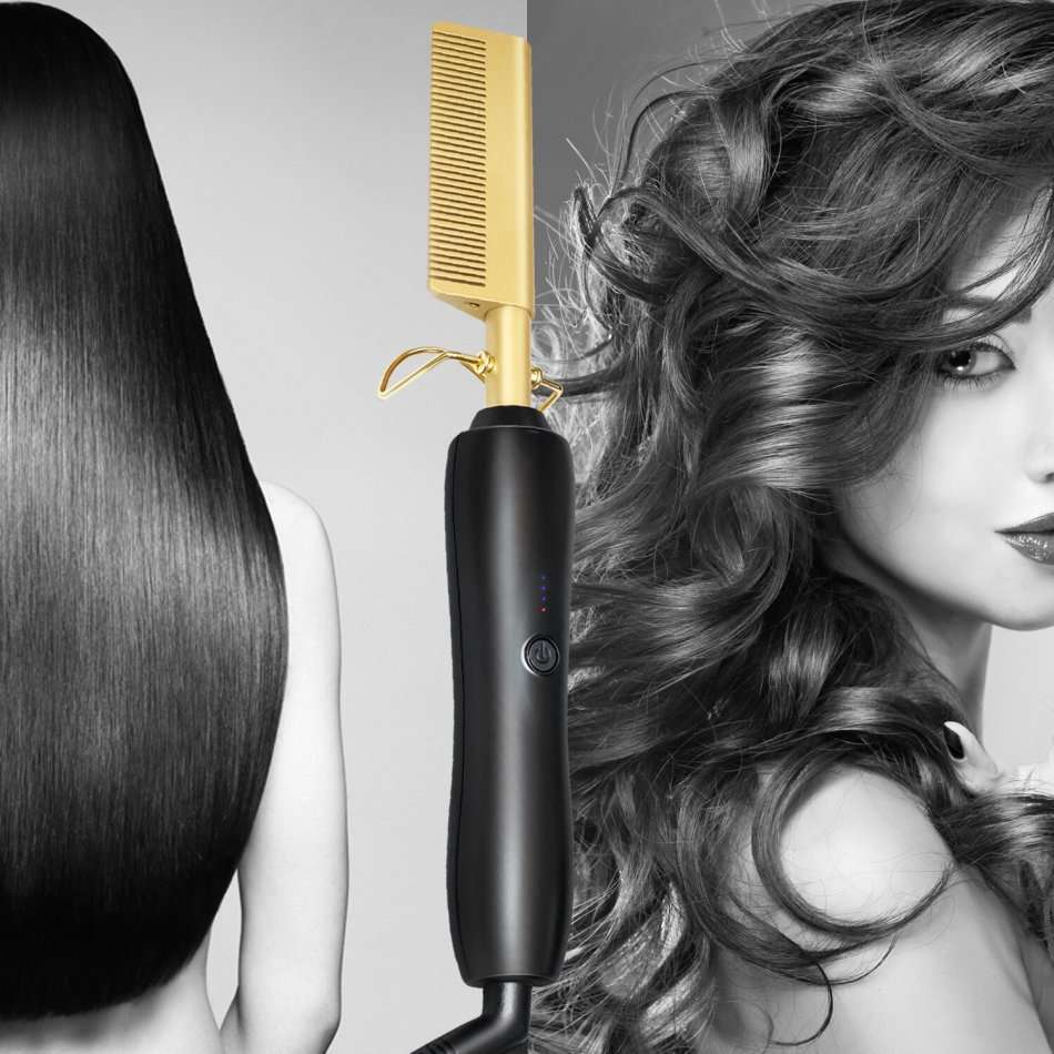 Electric Hot Hair Comb Straightener