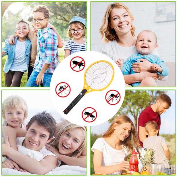 Rechargeable Bug Zapper with build-in Super Bright Flashlight and Safety Protection