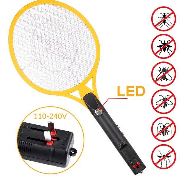 Rechargeable Bug Zapper with build-in Super Bright Flashlight and Safety Protection
