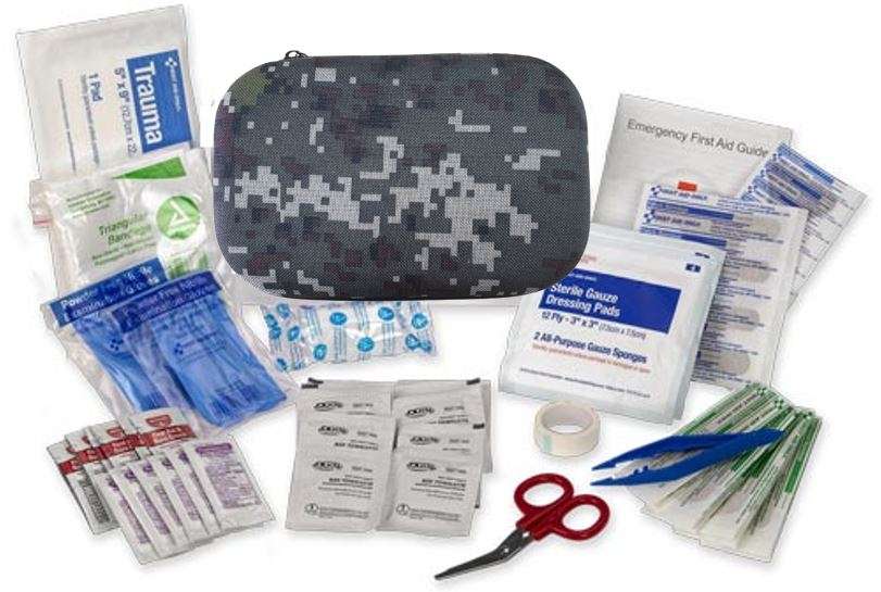 Hard Shell First Aid Kit with Easy Zipper Access