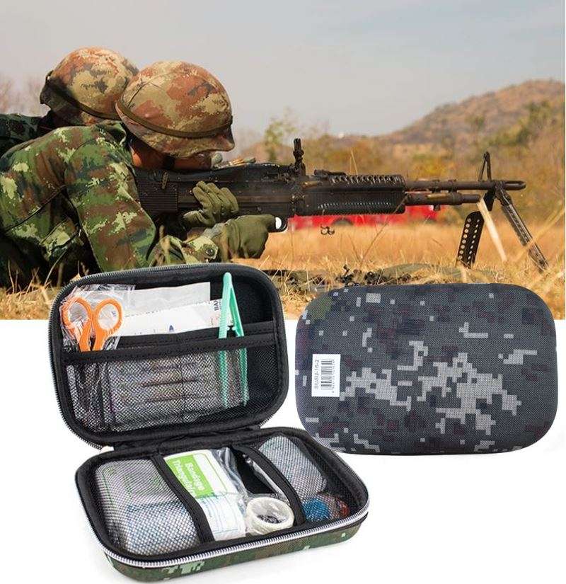 Hard Shell First Aid Kit with Easy Zipper Access
