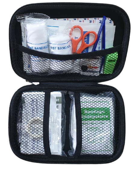 Hard Shell First Aid Kit with Easy Zipper Access
