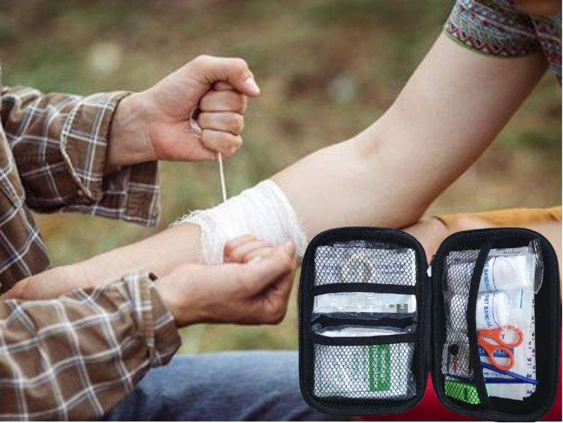 Hard Shell First Aid Kit with Easy Zipper Access