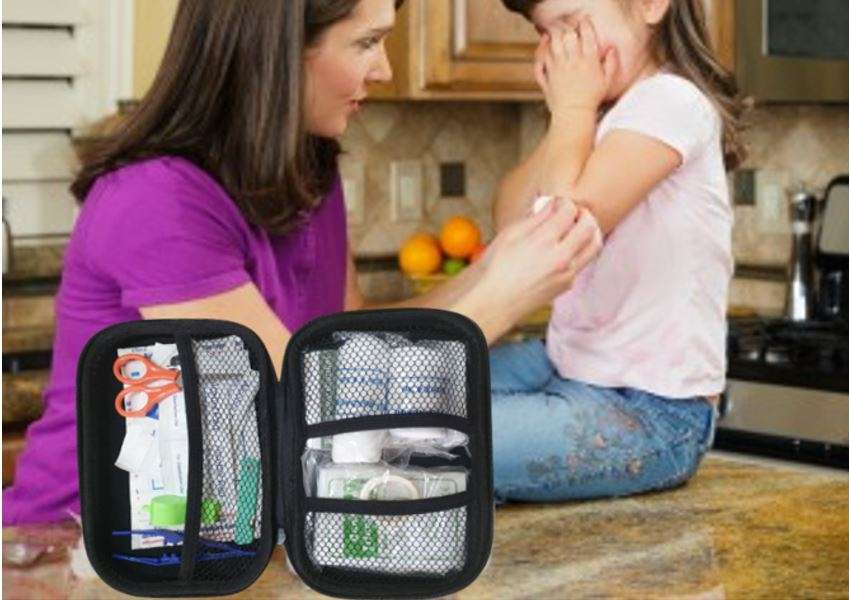 Hard Shell First Aid Kit with Easy Zipper Access