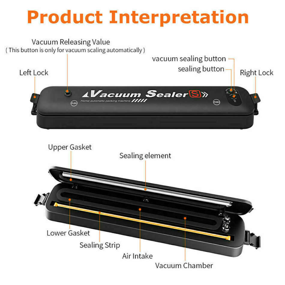 Large Vacuum Sealer - Extends the Freshness of Food
