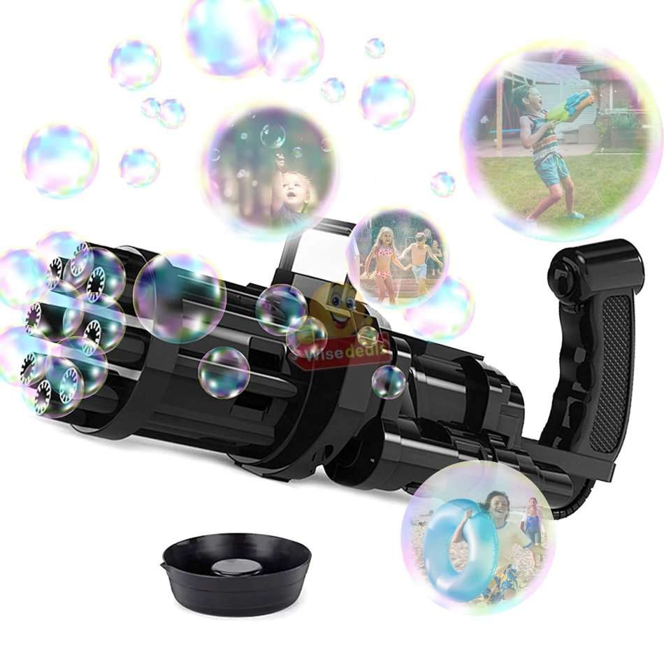 Bubble Machine Gun Set, 8-holes of continues bubbles for hours of fun