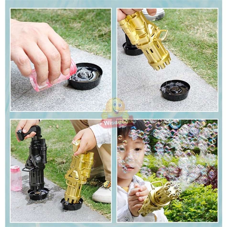 Bubble Machine Gun Set, 8-holes of continues bubbles for hours of fun