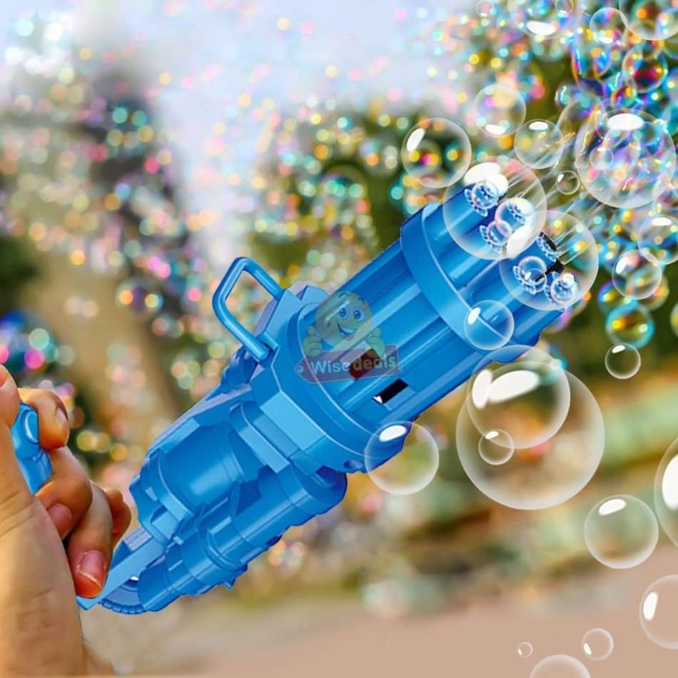 Bubble Machine Gun Set, 8-holes of continues bubbles for hours of fun