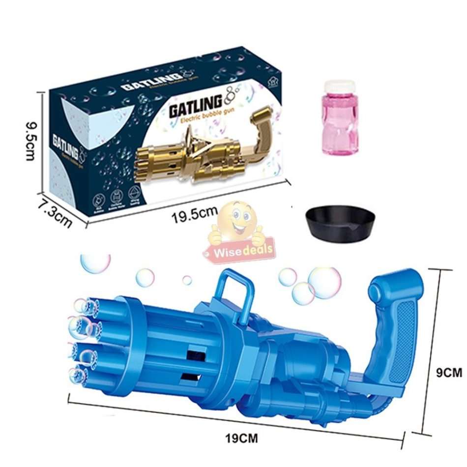 Bubble Machine Gun Set, 8-holes of continues bubbles for hours of fun
