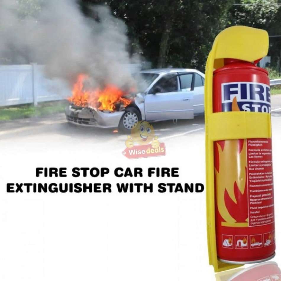 500ML Mini Fire Extinguisher with Stand - Perfect for Car, House, Office etc.