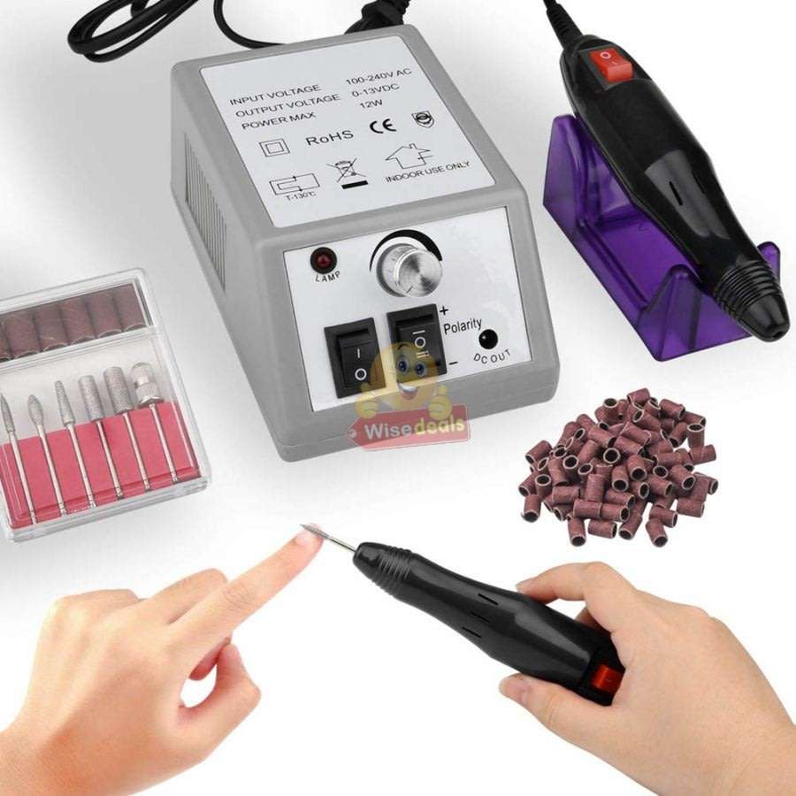 Electric Manicure and Pedicure Set with 6 heads, for Professional and Home use