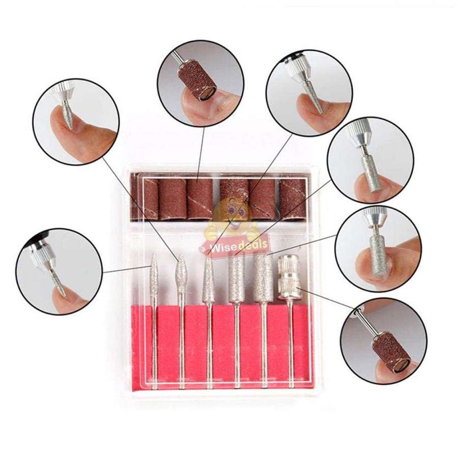 Electric Manicure and Pedicure Set with 6 heads, for Professional and Home use