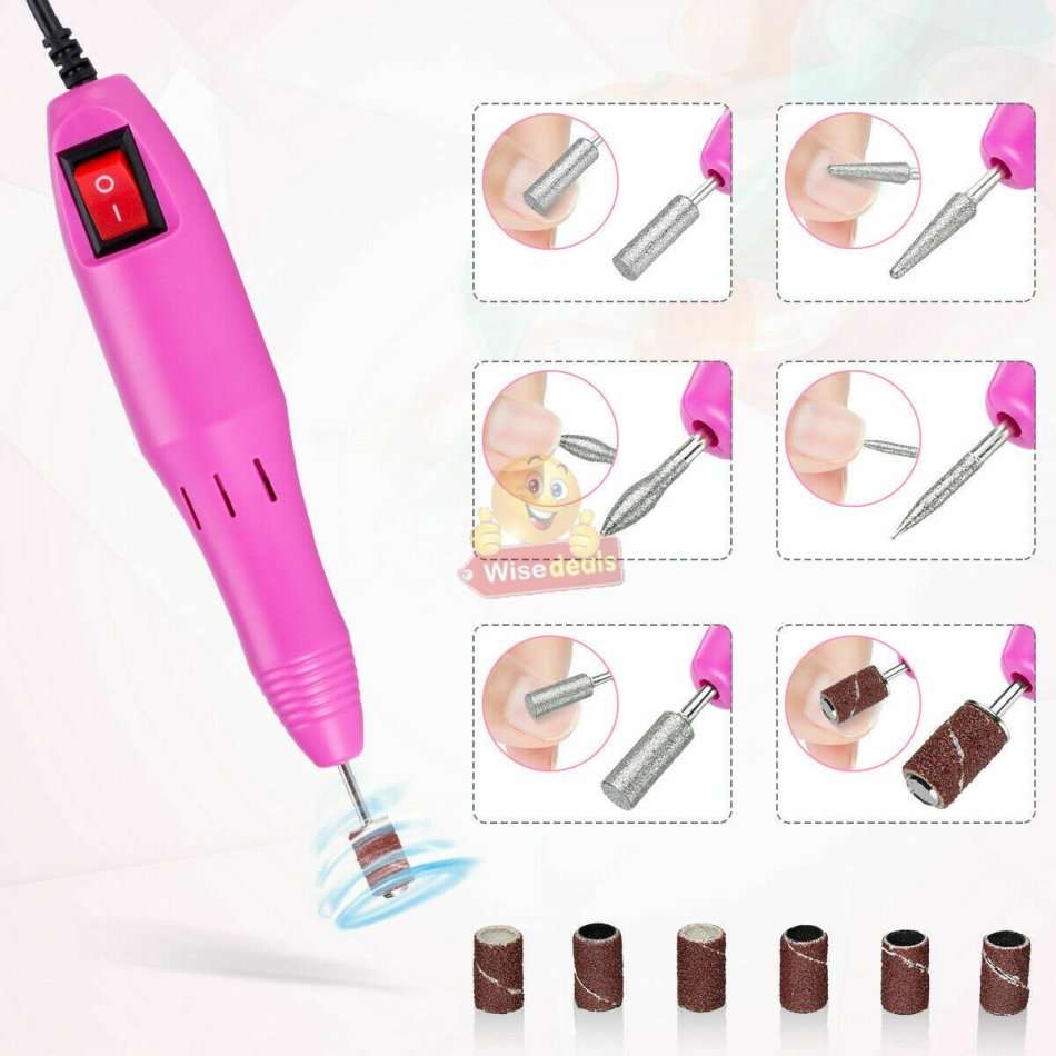 Electric Manicure and Pedicure Set with 6 heads, for Professional and Home use