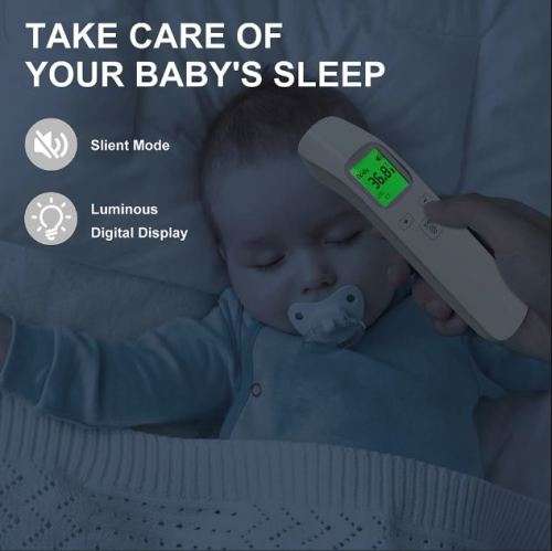 Laser Contact Infrared Temperature Thermometer with LCD Screen, Back Light and Silent Mode