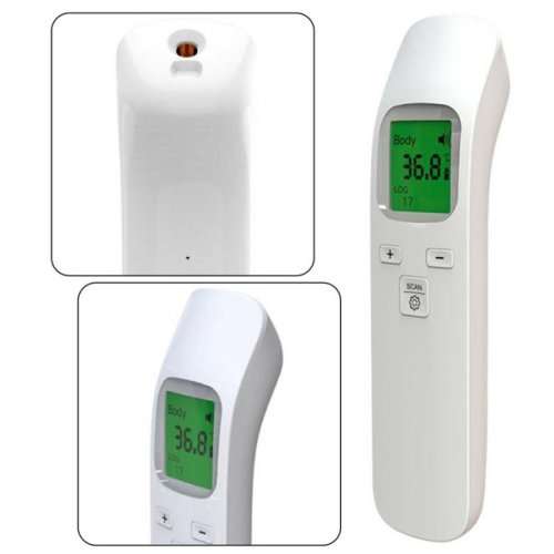 Laser Contact Infrared Temperature Thermometer with LCD Screen, Back Light and Silent Mode
