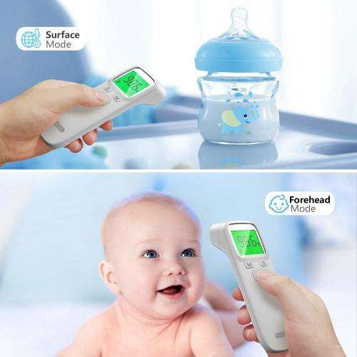 Laser Contact Infrared Temperature Thermometer with LCD Screen, Back Light and Silent Mode