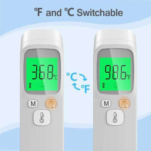 Laser Contact Infrared Temperature Thermometer with LCD Screen, Back Light and Silent Mode