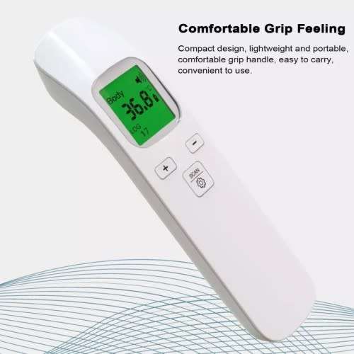 Laser Contact Infrared Temperature Thermometer with LCD Screen, Back Light and Silent Mode