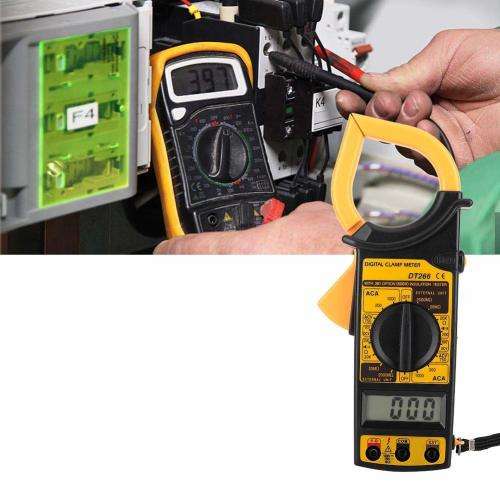 Digital Voltage Clamp Meter with Test Cable and Carrying Case
