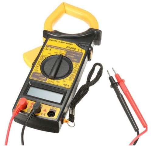 Digital Voltage Clamp Meter with Test Cable and Carrying Case