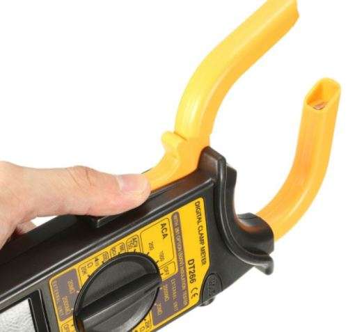 Digital Voltage Clamp Meter with Test Cable and Carrying Case