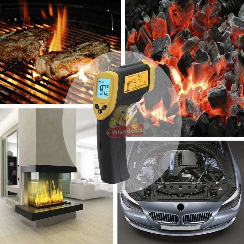 Digital Infrared Laser Thermometer, test heat on hot engine parts, bearings, brake pads etc.