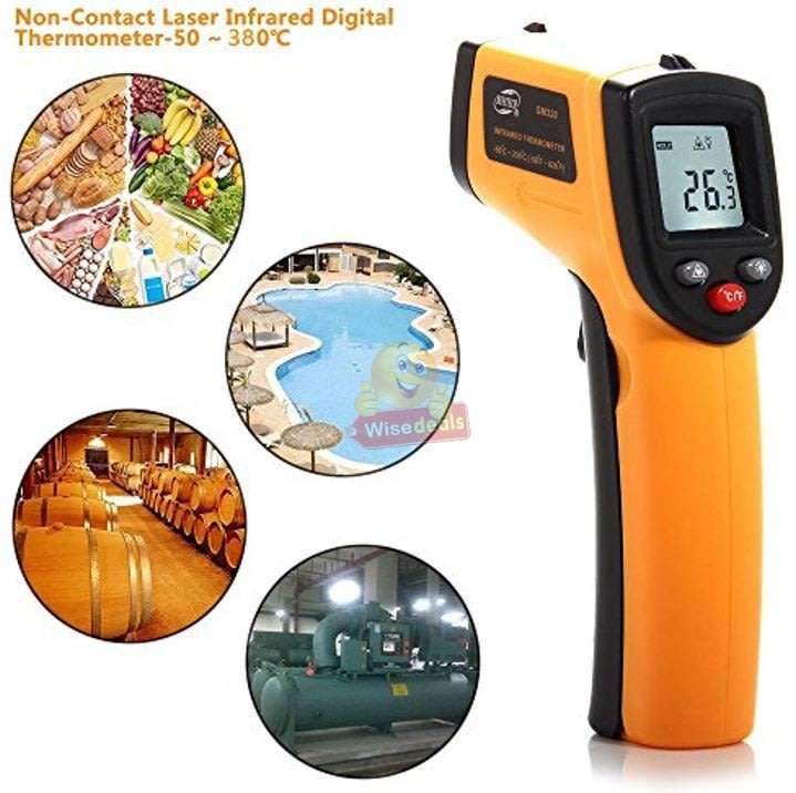 Digital Infrared Laser Thermometer, test heat on hot engine parts, bearings, brake pads etc.
