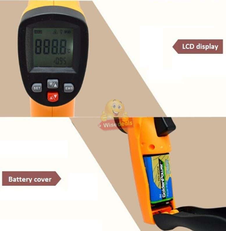 Digital Infrared Laser Thermometer, test heat on hot engine parts, bearings, brake pads etc.