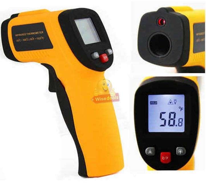 Digital Infrared Laser Thermometer, test heat on hot engine parts, bearings, brake pads etc.