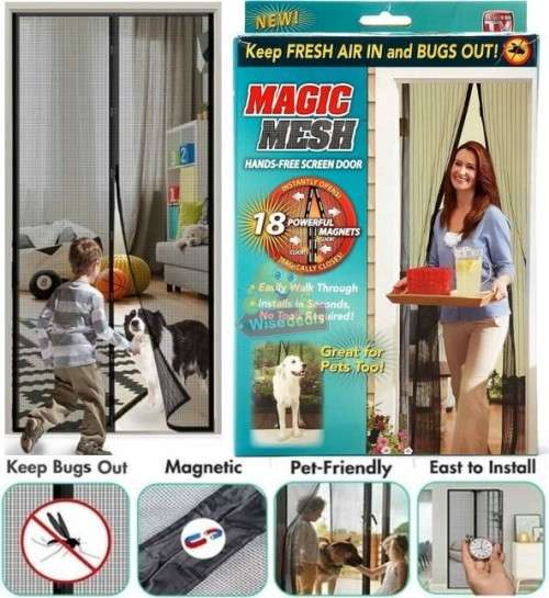 Hands-Free Magnetic Mosquito Screen Door, Keep FRESH AIR in and BUGS OUT!