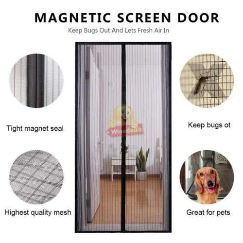 Hands-Free Magnetic Mosquito Screen Door, Keep FRESH AIR in and BUGS OUT!