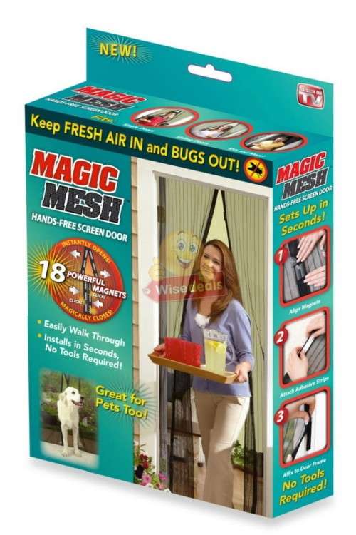 Hands-Free Magnetic Mosquito Screen Door, Keep FRESH AIR in and BUGS OUT!