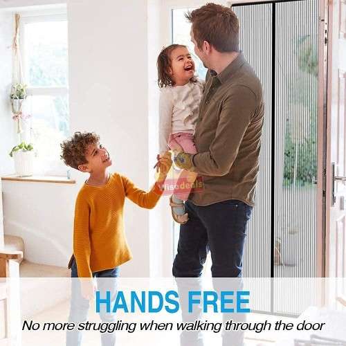 Hands-Free Magnetic Mosquito Screen Door, Keep FRESH AIR in and BUGS OUT!
