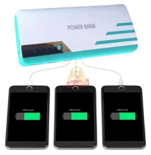 28 000mAh Power Bank With 3 USB Ports and Flashlight, Fast Charge, Portable and Convenient