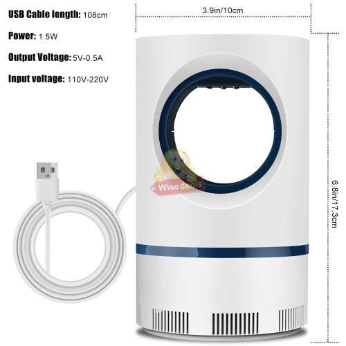 Effective UV Light Mosquito and Insect Killer, powered by USB for Indoor and Outdoor use