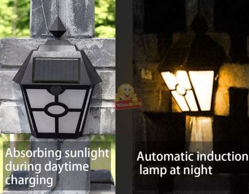 Solar Wall Light with Motion Control and Dim Mode