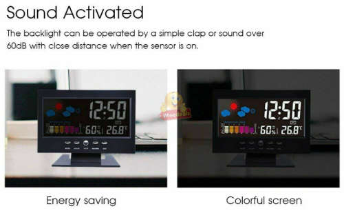 Digital LCD Clock with Voice Control and Backlight