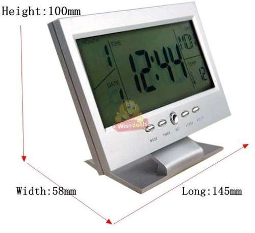 Digital LCD Clock with Voice Control and Backlight