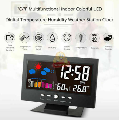 Digital LCD Clock with Voice Control and Backlight