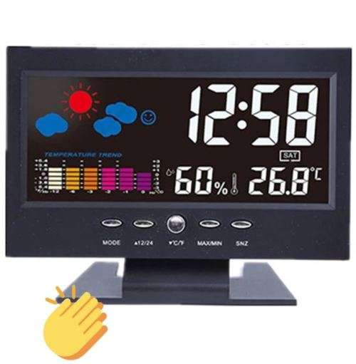 Digital LCD Clock with Voice Control and Backlight