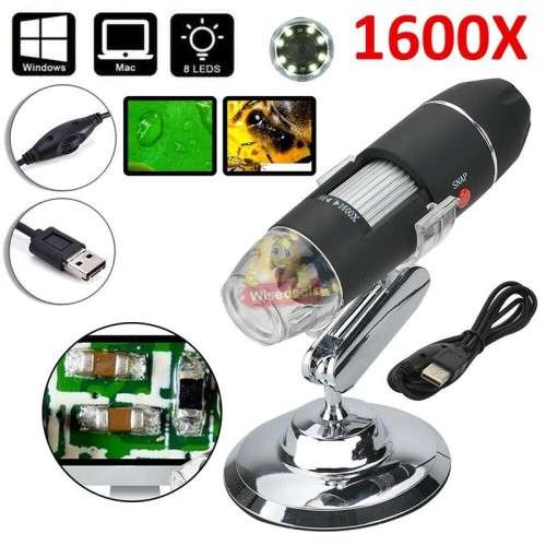 1600X USB Digital Microscope with Metal Stand