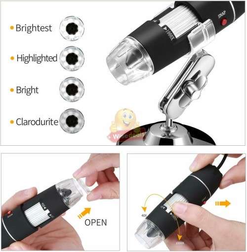 1600X USB Digital Microscope with Metal Stand