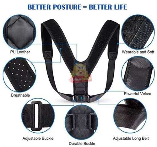 Energizing Posture Support Brace for Better Posture, Cosy and Lightweight
