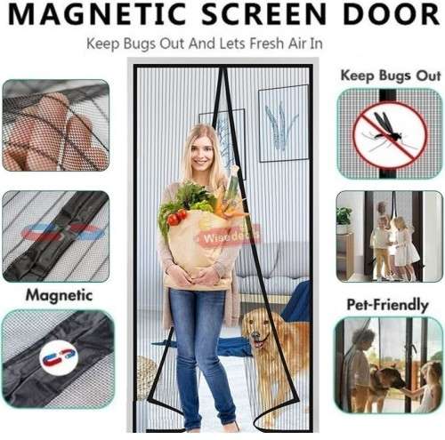 Hands-Free Magnetic Mosquito Screen Door, Keep FRESH AIR in and BUGS OUT!