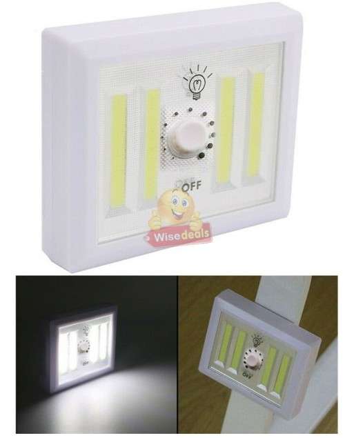 Battery Operated LED Dimmer Switch Light with 3 mounting options