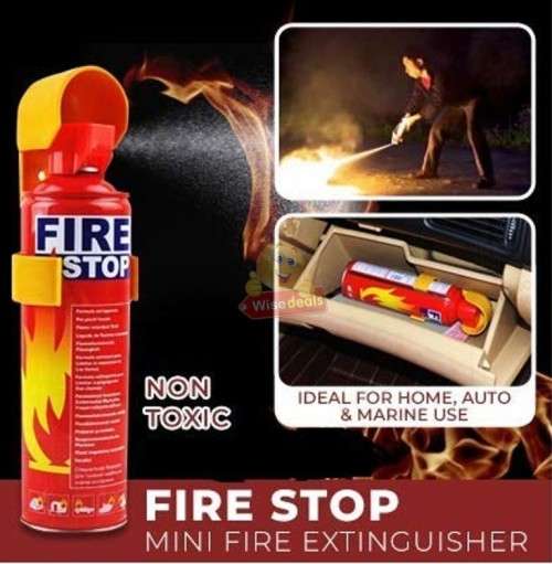 1000ML Mini Fire Extinguisher with Stand - Perfect for Car, House, Office etc.